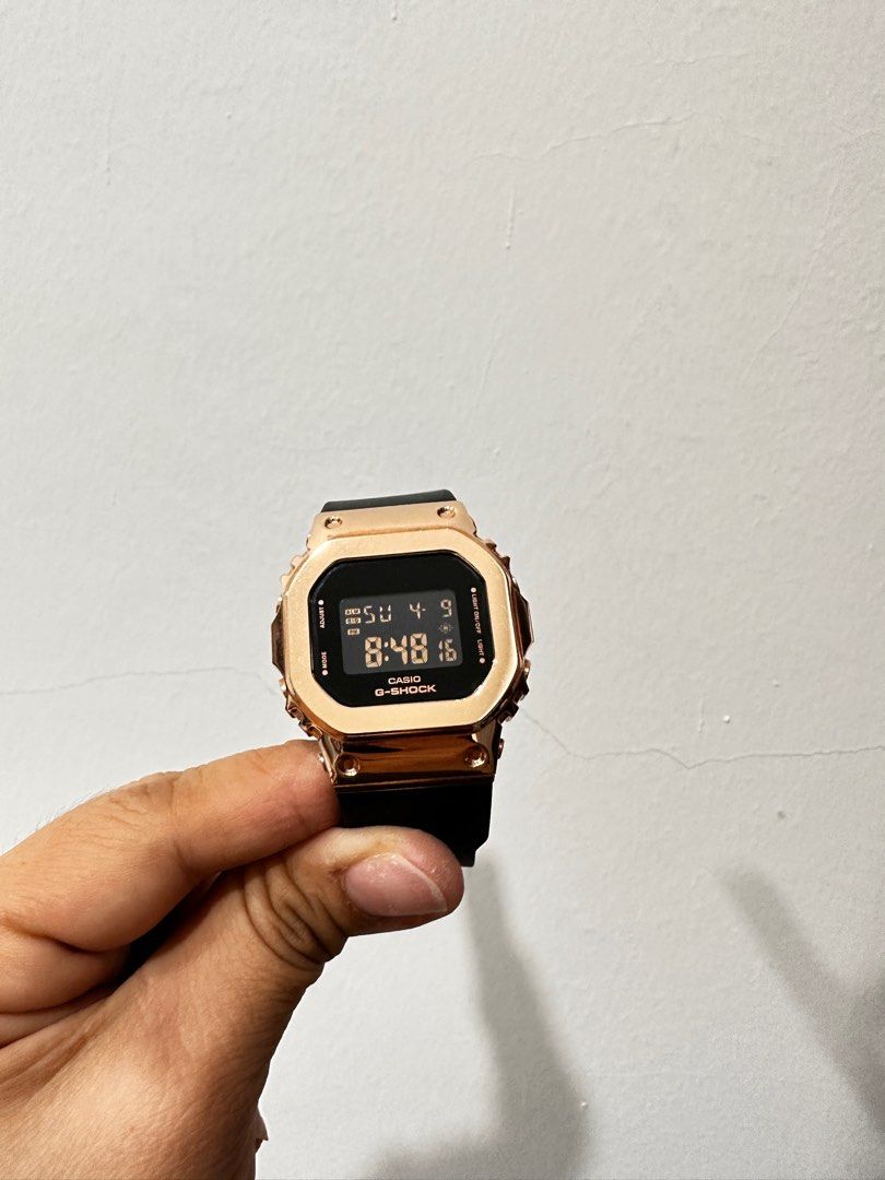 Casio G Shock GMS Rose Gold Stainless Steel Womens Watch GMS5600PG