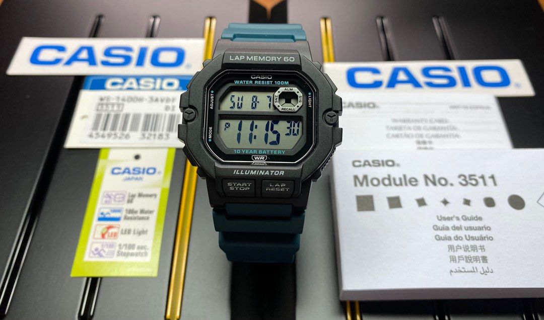 Casio Illuminator WS 1400H 3A Digital Quartz Sports Gear WS1400H
