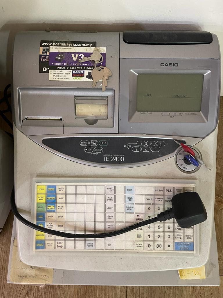 Casio te 2400 discount manual
