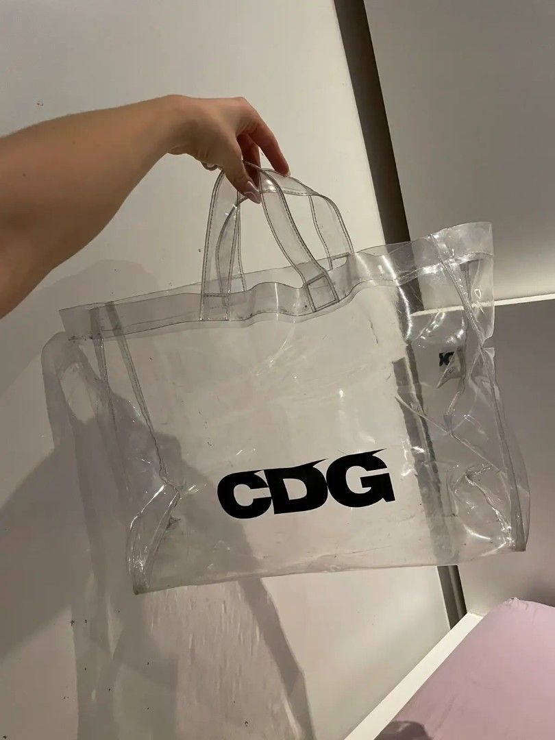 Cdg transparent tote bag clearance