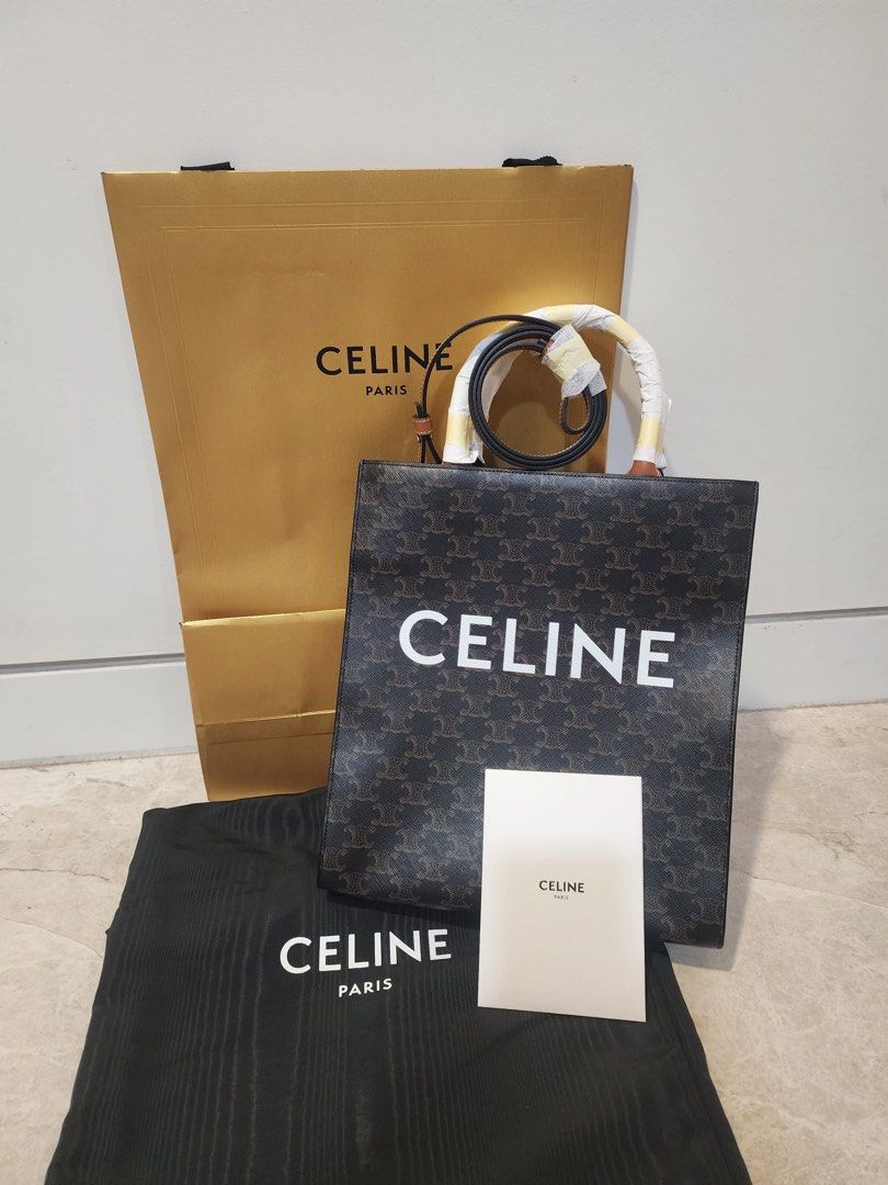 Celine small cabas vertical in triomphe canvas outlet