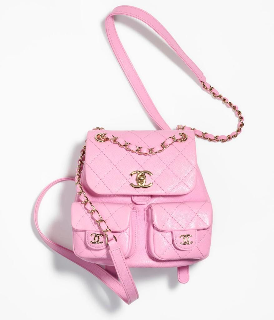 Chanel 23P Pink Duma mini Backpack, Women's Fashion, Bags & Wallets