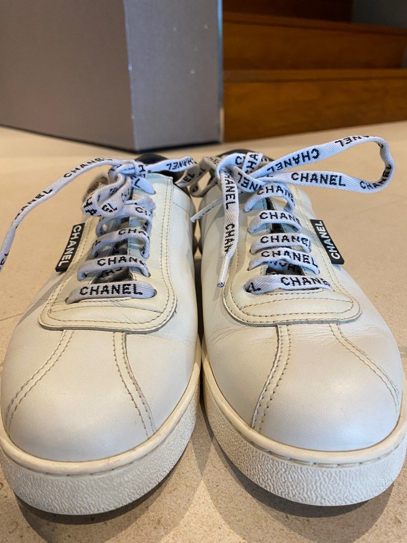 Chanel top leather trainers
