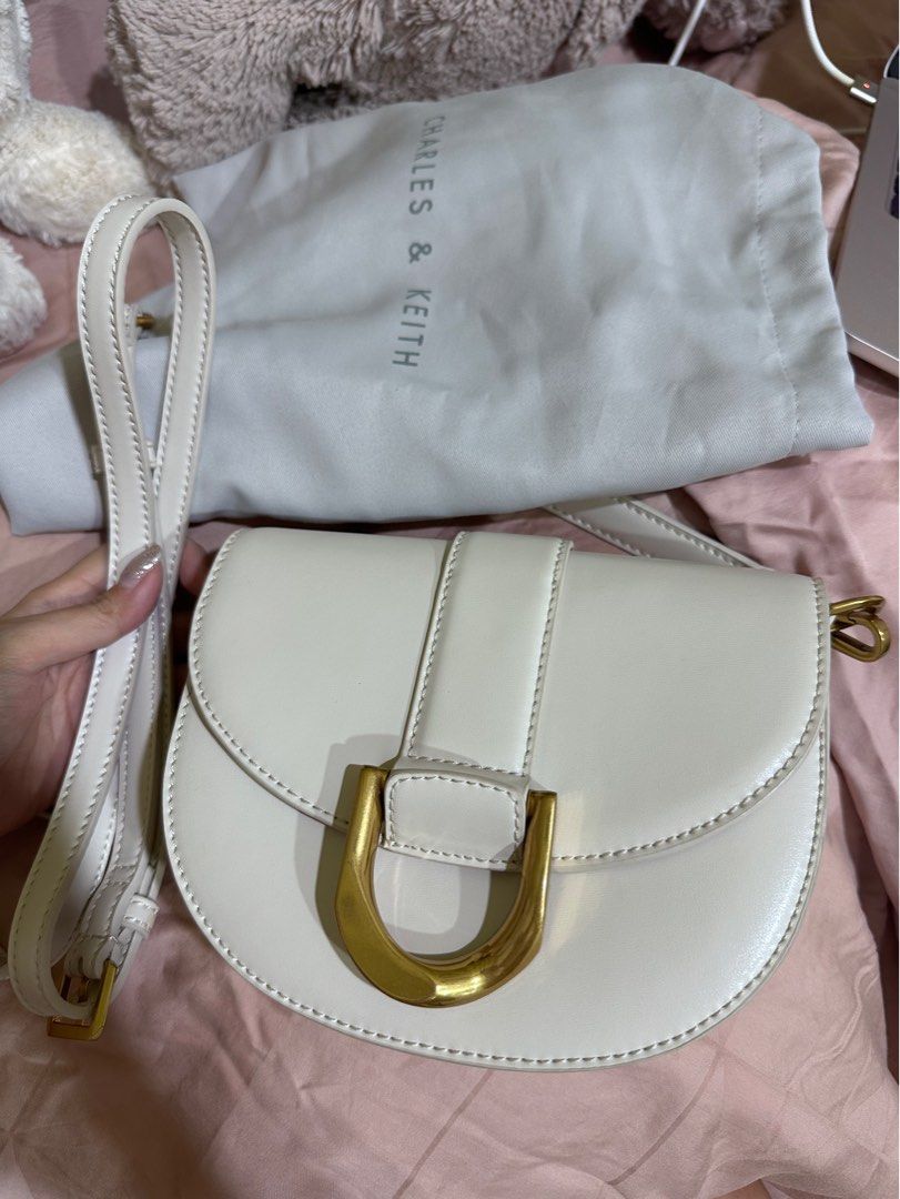 Charles & Keith Mini Gabine Saddle Bag, Women's Fashion, Bags & Wallets