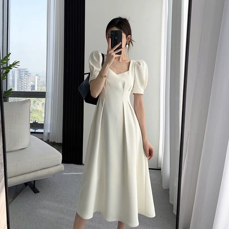 Chic Elegant Korean Style Long Dress Women s Fashion Dresses Sets Dresses on Carousell