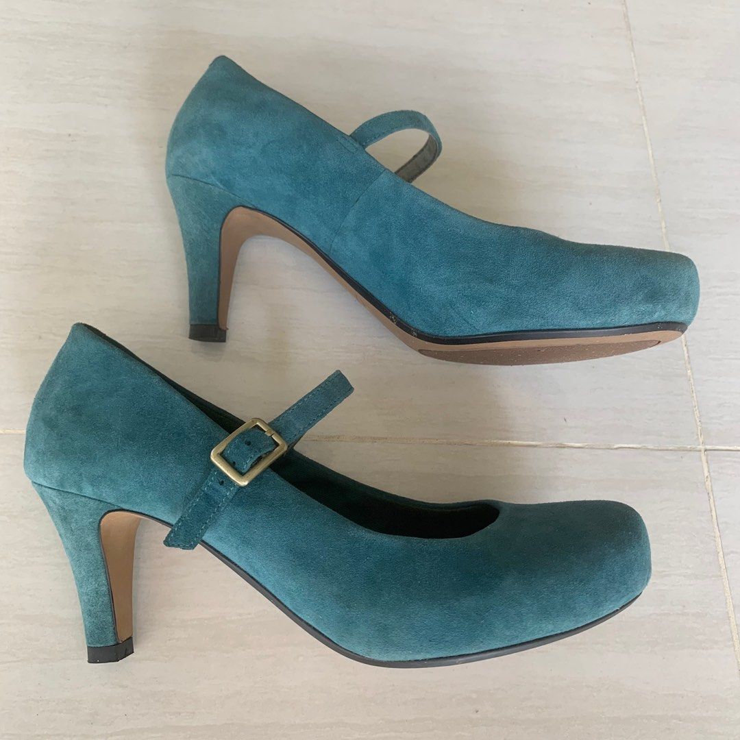 Clarks blue heels hotsell