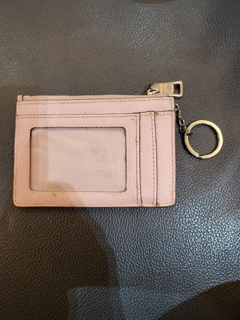 Coach Pink Card and Coin Holder, Women's Fashion, Bags & Wallets