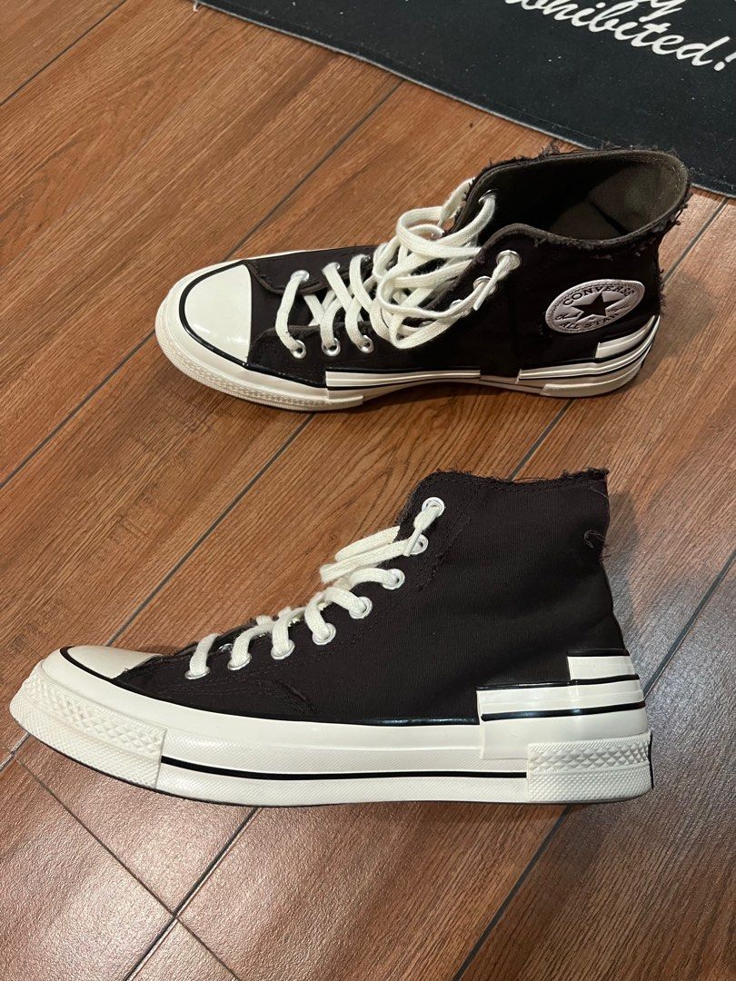 Converse 70's hacked heel velvet brown authentic (Category: Sneakers) located in Pasig City. Submitted by eronmalone (Listing ID 1225694155, Image 2). Description: Bought it for 4990 Selling it for a low price Used 8 times Never walked on a watery surface Once cleaned, it would look brand new!! US 7.5 Rfs: I like something else Complete with og box, receipt from Shoe Salon.