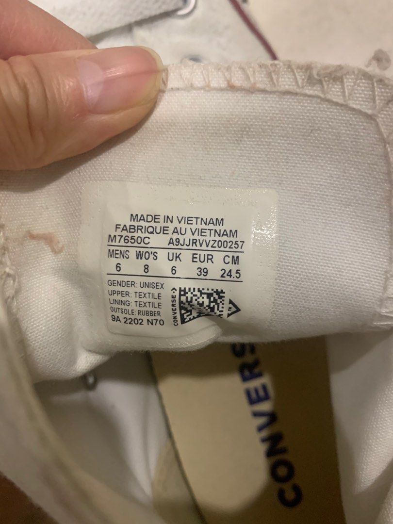 Converse top 39 size