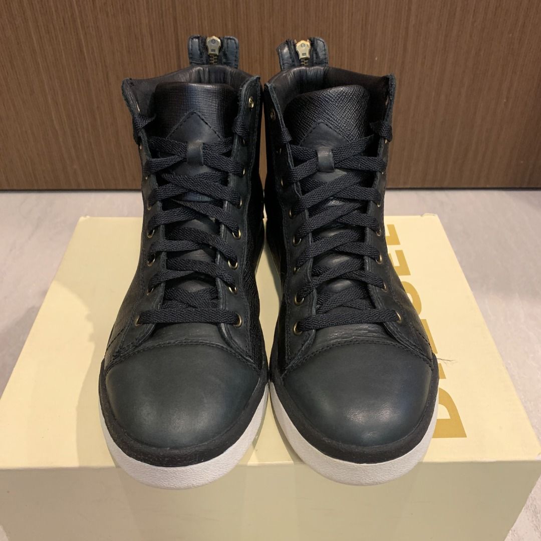 Mens gold high top sneakers best sale