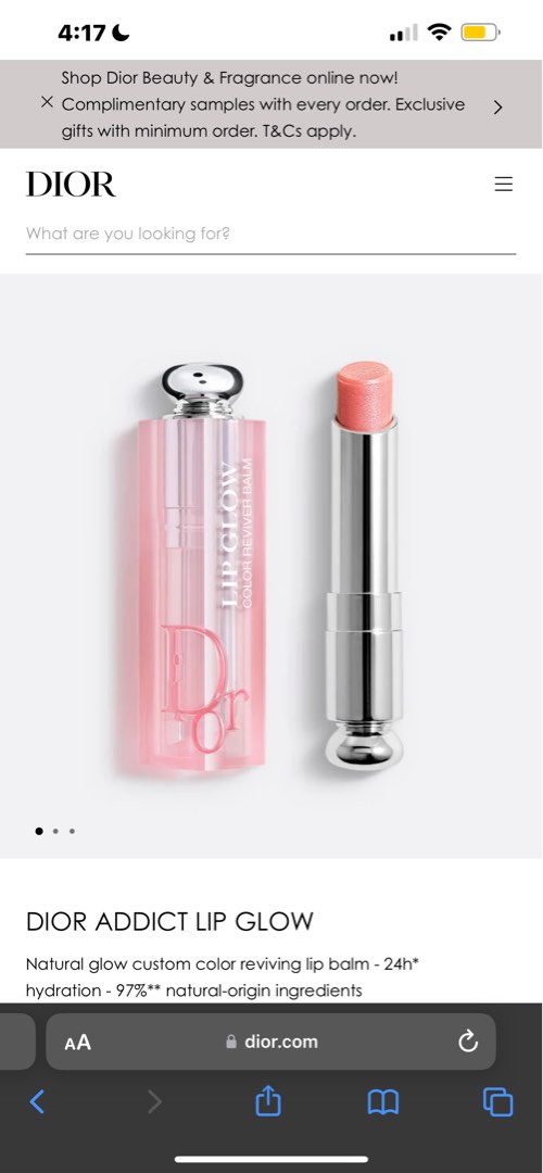 dior addict lip glow balm shade 011 rose gold, Beauty & Personal Care ...