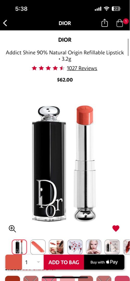 Dior Addict Shine Lipstick (636-Ultra Dior), Beauty & Personal Care ...