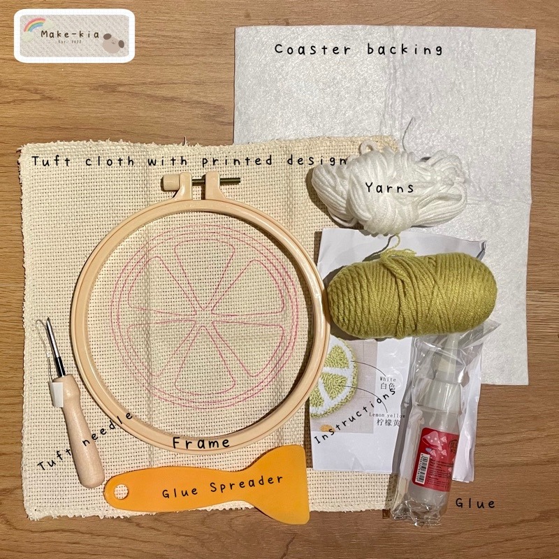 DIY Kit Tufting/ Punch Needle Coaster, Hobbies & Toys, Stationery & Craft,  Craft Supplies & Tools on Carousell