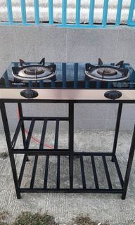 Double Tampered Glass Stove with Heavy Duty Stand Rack