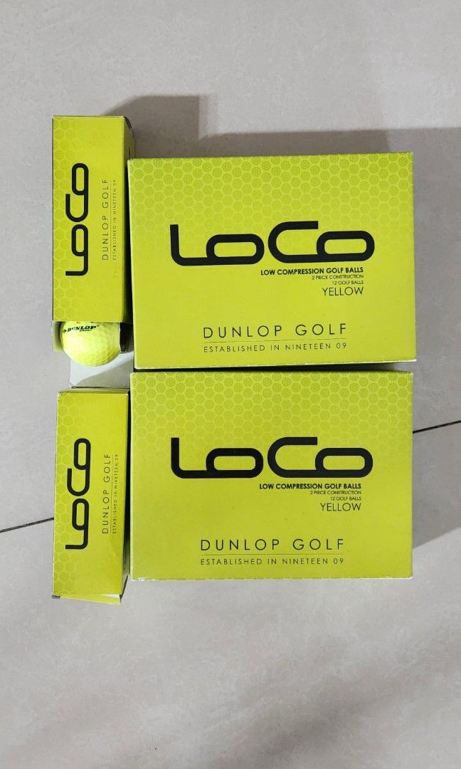 Dunlop loco golf balls, Sports Equipment, Sports & Games, Golf on Carousell
