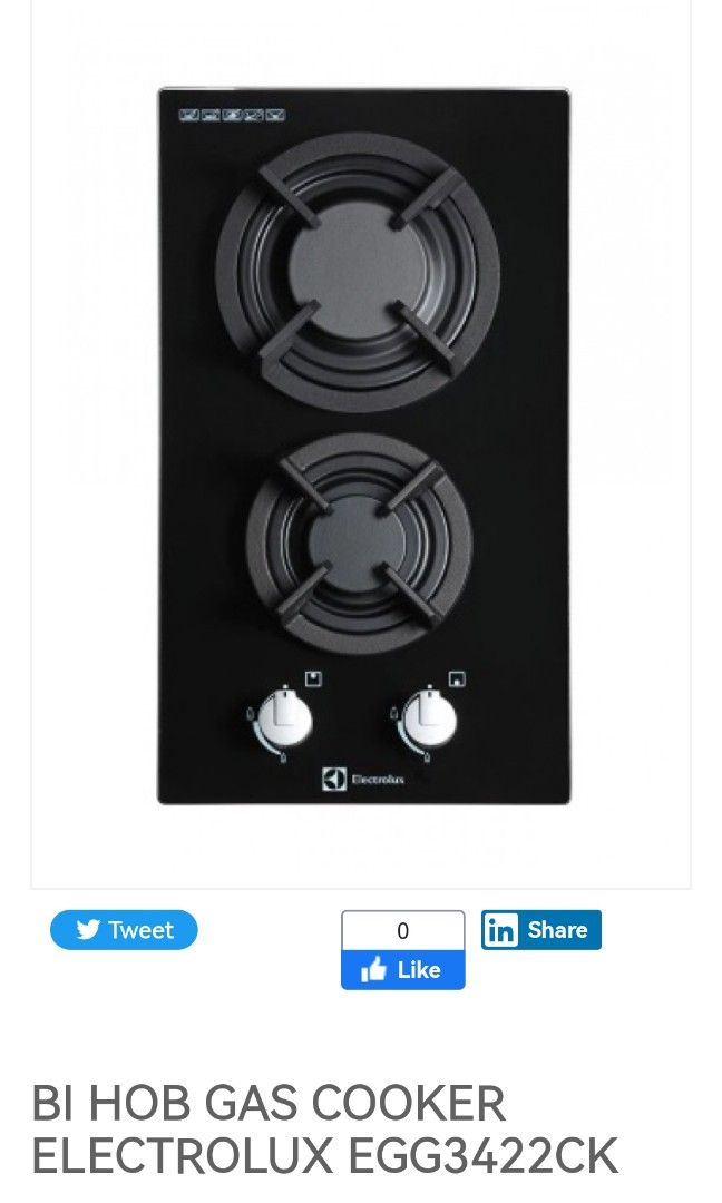 Electrolux Gas Stove (New), TV & Home Appliances, Kitchen Appliances