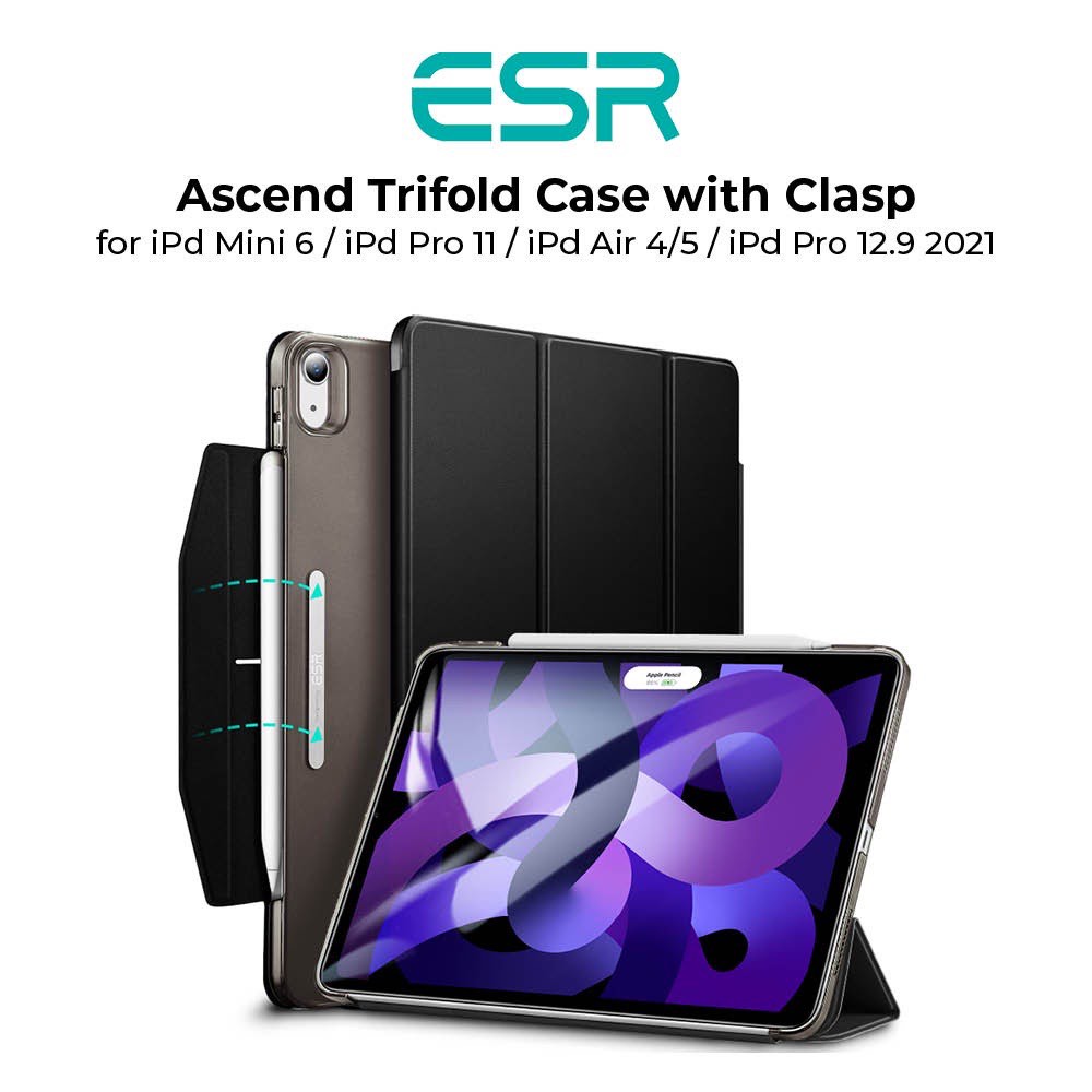 Apple iPad Mini 6 tablet case green ESR Ascend Trifold (2021)