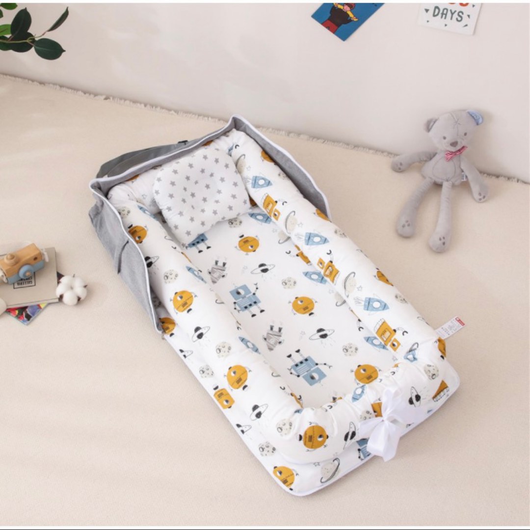 Foldable Cotton Portable Baby Bumpers Bed Lounger Nest Cot, Babies