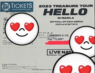 For sale TREASURE HELLO TOUR CONCERT 2023