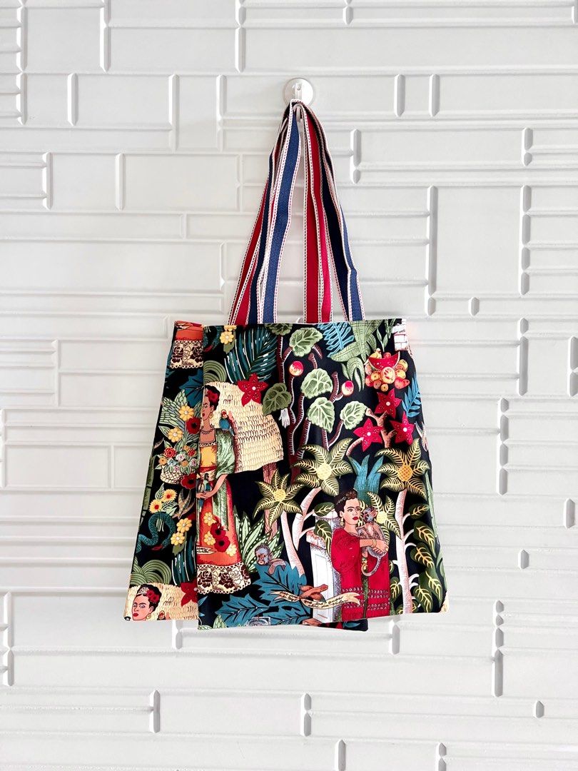 Frida kahlo sales canvas tote bag