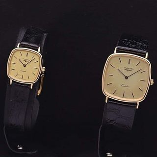 Genuine Longines His & Hers Quartz Watches with box