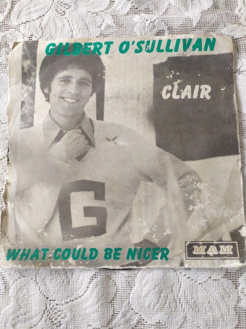 Gilbert O'Sullivan - Clair (7" single) VINYL PLAKA (Category: Vinyls) located in Cebu City. Submitted by pandastampscebu (Listing ID 1225539586, Image 1). Description: Gilbert O'Sullivan - Clair (7" single) (MAM, 1972) : 125P. European pressing (Belgium). Vinyl is in excellent condition. Tracks : a) Clair b) What Could Be Nicer All vinyl singles are tested and cleaned with a vacuum record cleaner. Payment : Gcash, RCBC, Palawan. Shipping fee nati