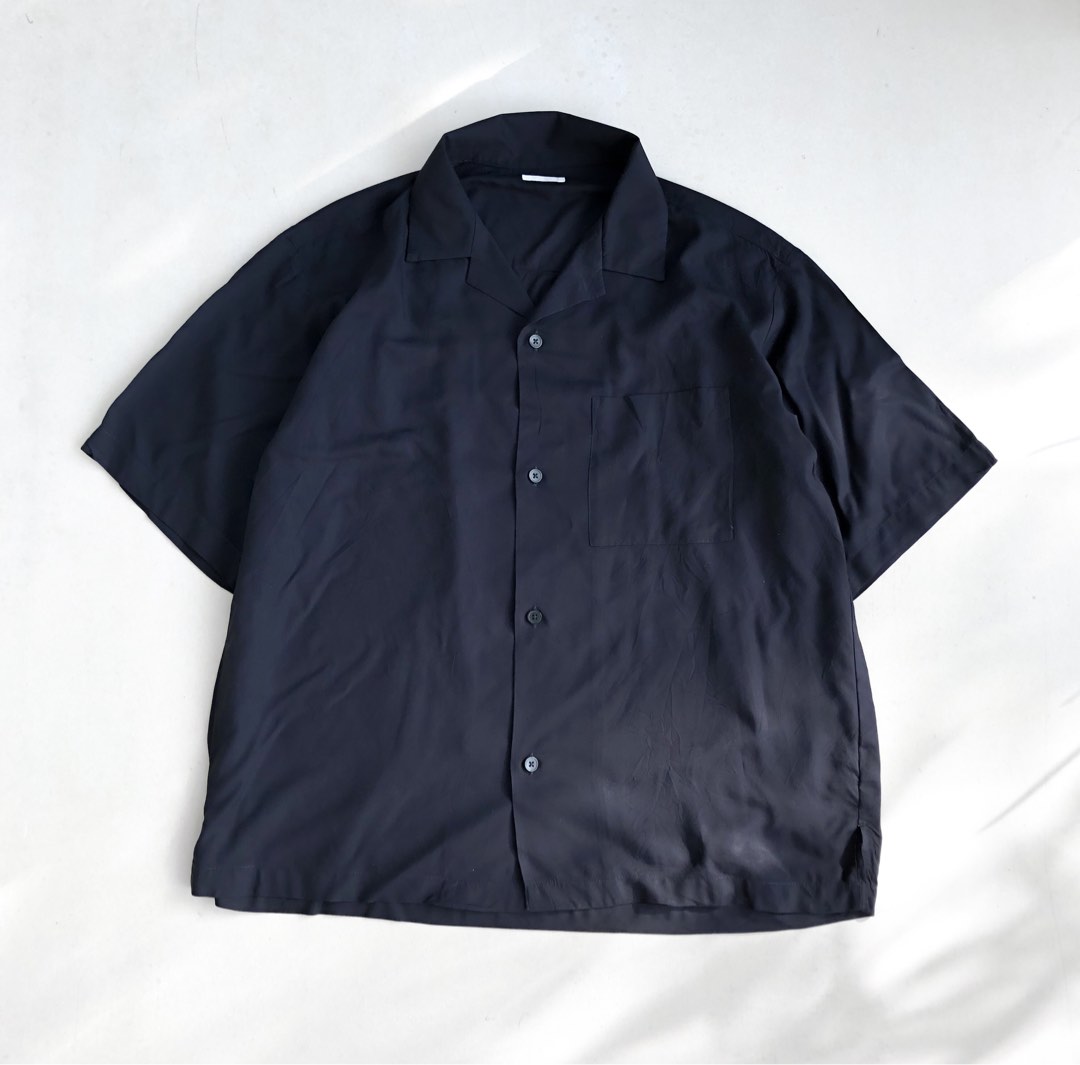 GU By Uniqlo Bowling Shirt, Fesyen Pria, Pakaian , Atasan di Carousell