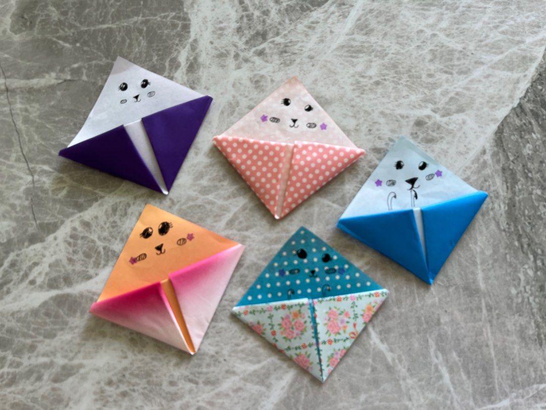 Paper Rabbit Bookmark Handmade bunny origami bookmark set, Hobbies & Toys, Stationery & Craft ...