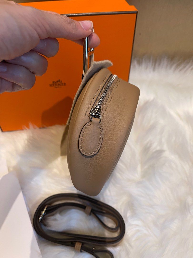 Hermes In-The-Loop Banane Veau Swift Chai/Mauve Sylvestre, Luxury, Bags &  Wallets On Carousell