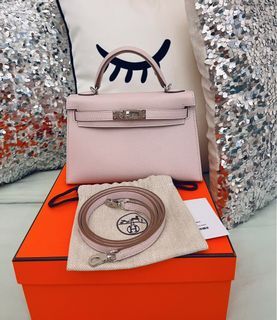 BN Hermes Mini Kelly Mushroom GHW U, Luxury, Bags & Wallets on Carousell