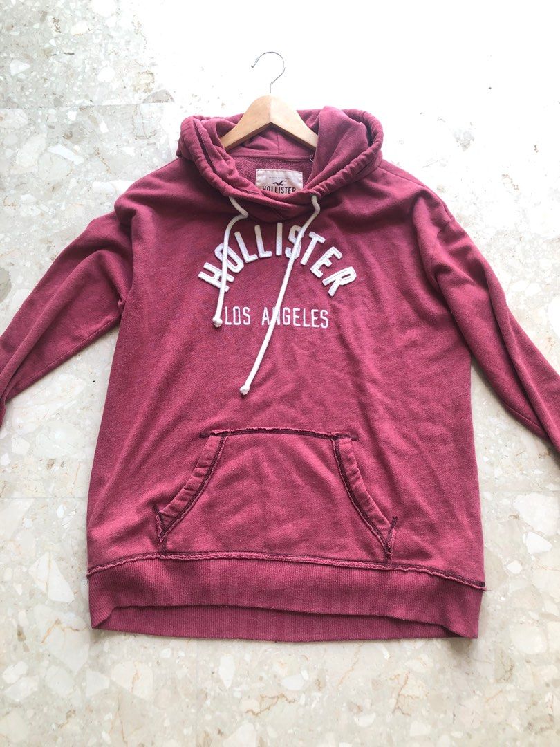Hollister maroon hoodie hot sale