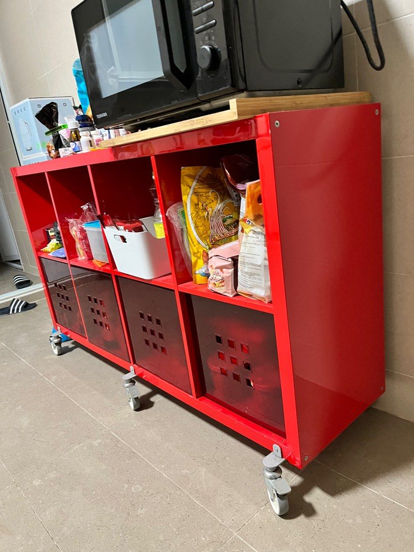 IKEA KALLAX Shelving w wheels, Furniture & Home Living, Furniture