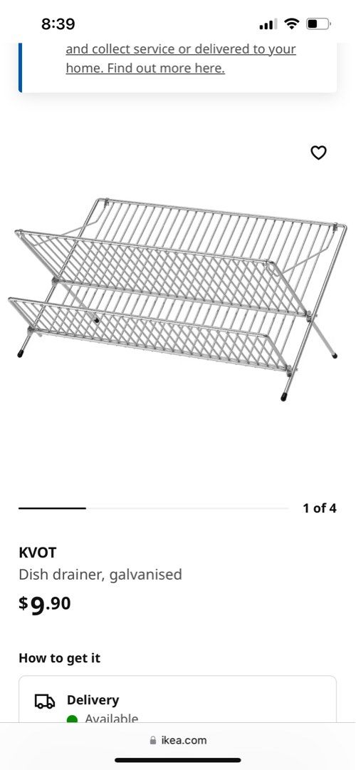 IKEA Kvot Dish Drainer Galvanised Cutlery Rack Holder Home Kitchen  Accessories