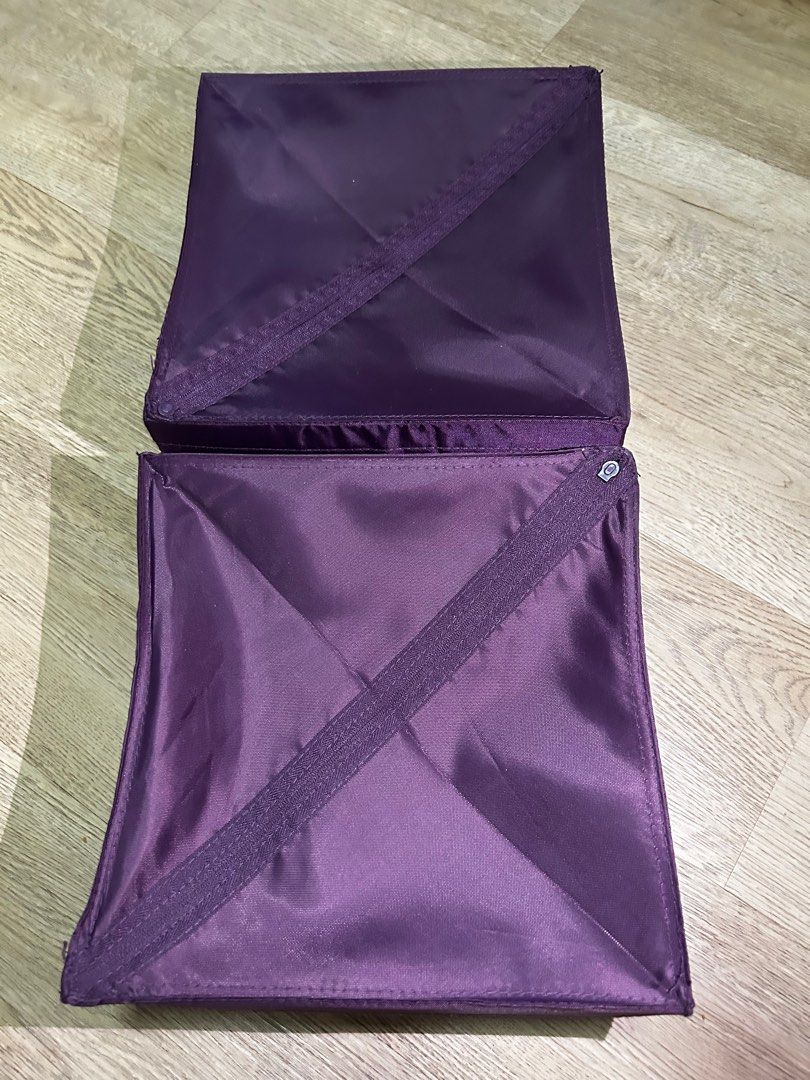 IKEA large canvas storage boxes with zipper for folding compartmentalise drawers & get