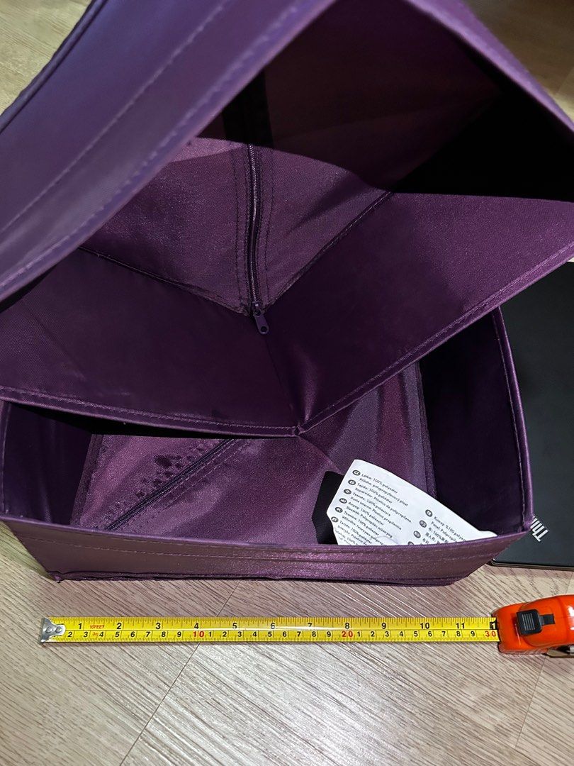 IKEA large canvas storage boxes with zipper for folding compartmentalise drawers & get