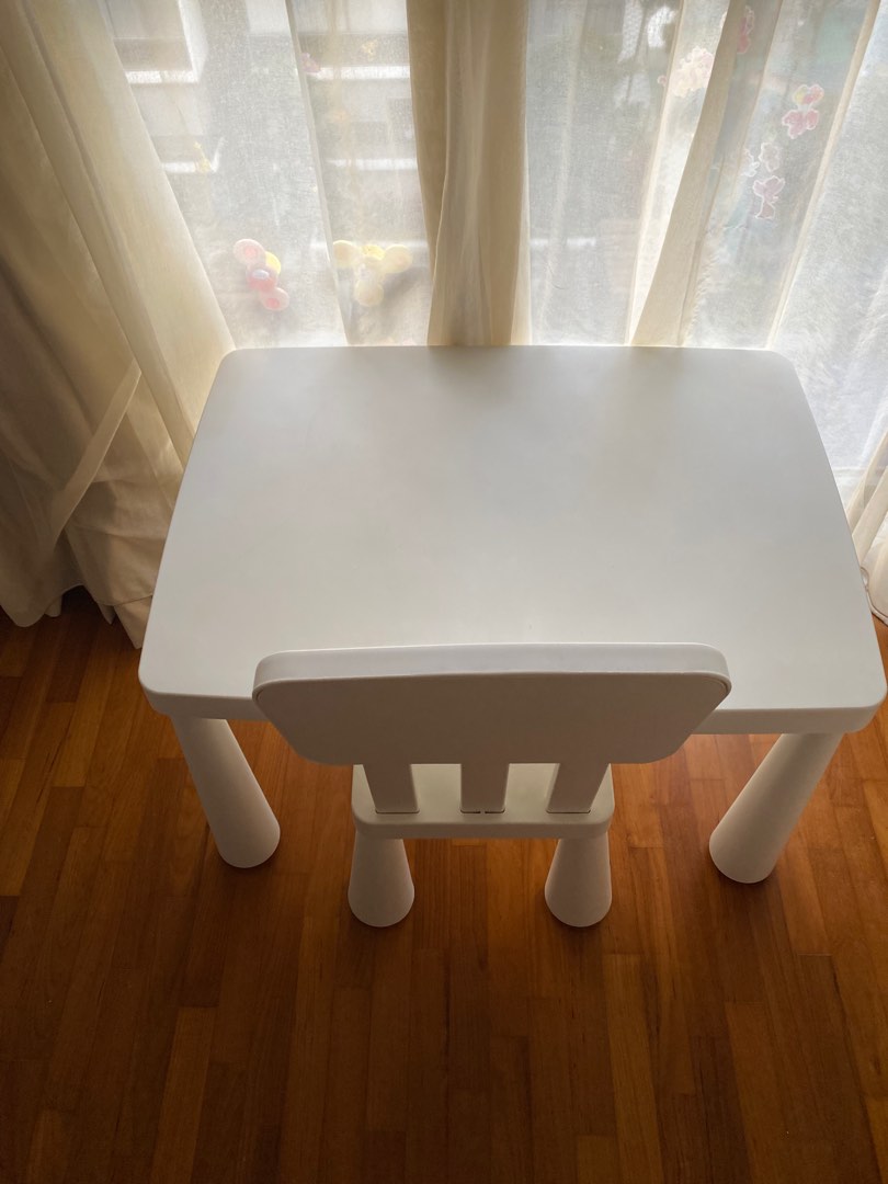 IKEA MAMMUT table and chair, Babies & Kids, Baby Nursery & Kids