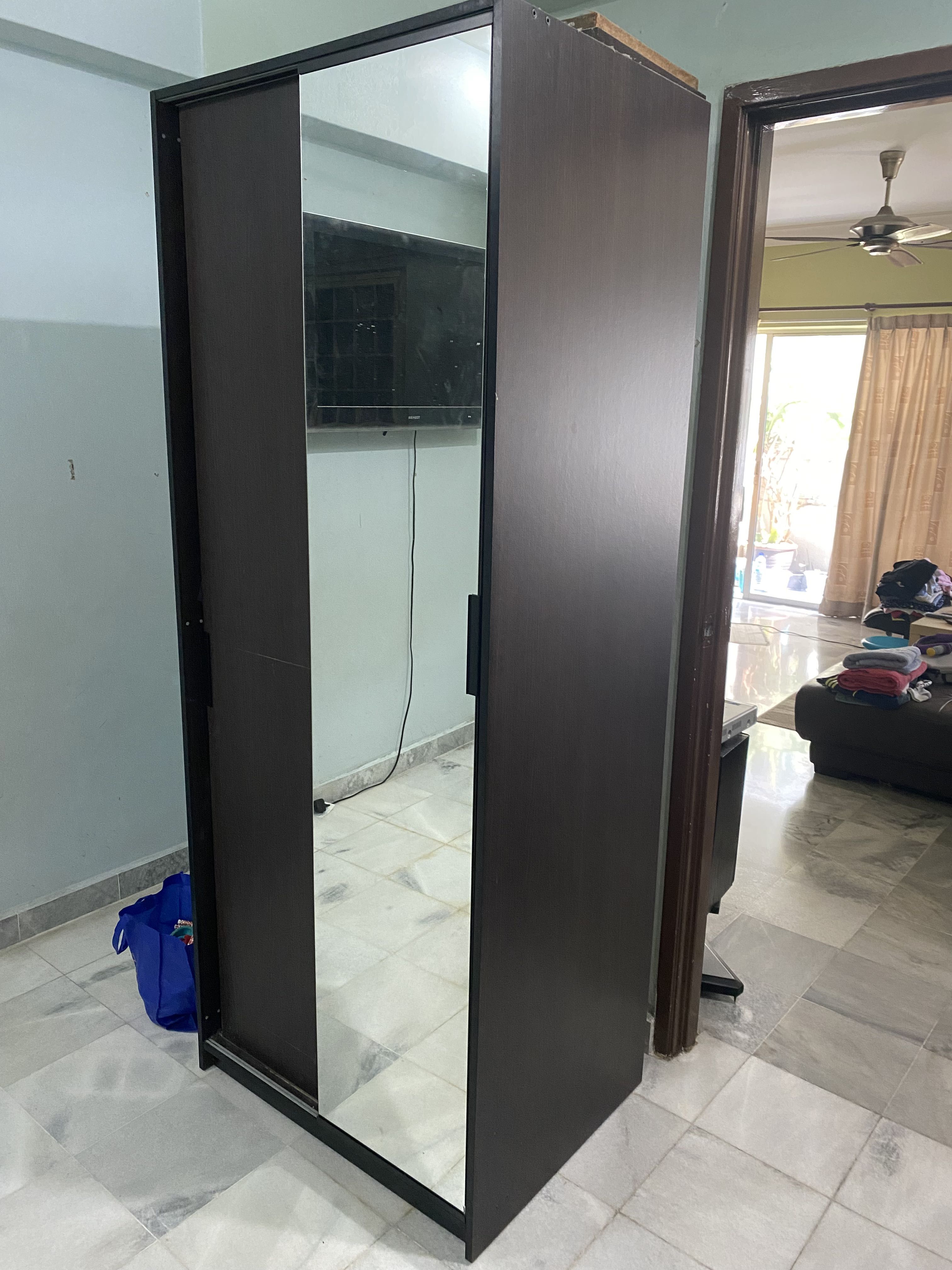 IKEA mirror closet, Furniture & Home Living, Furniture, Shelves