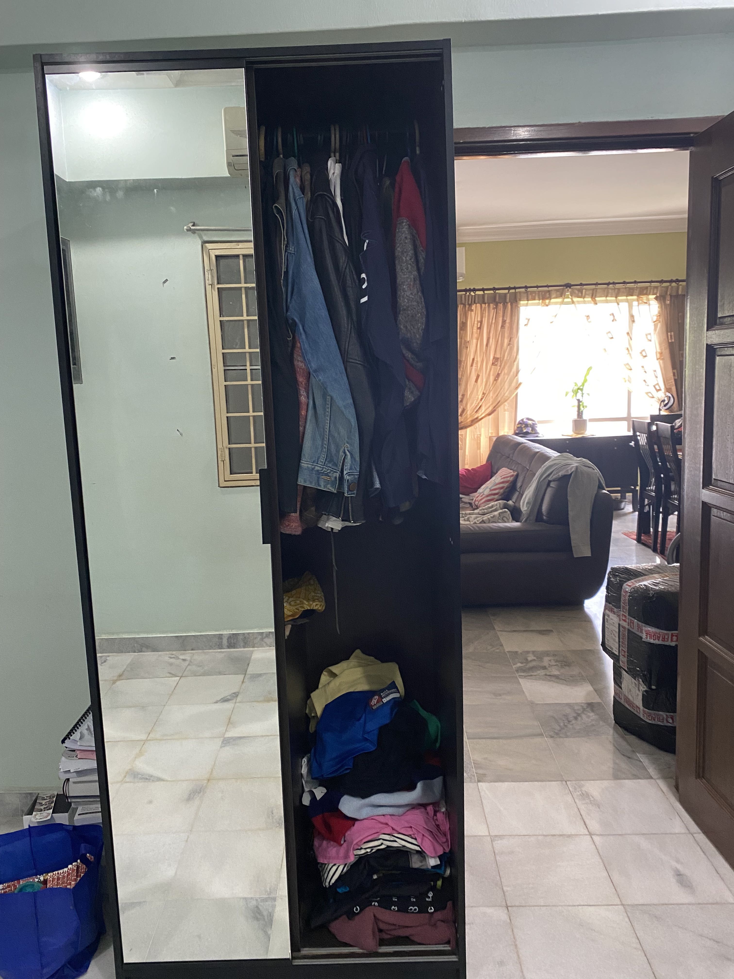 IKEA mirror closet, Furniture & Home Living, Furniture, Shelves