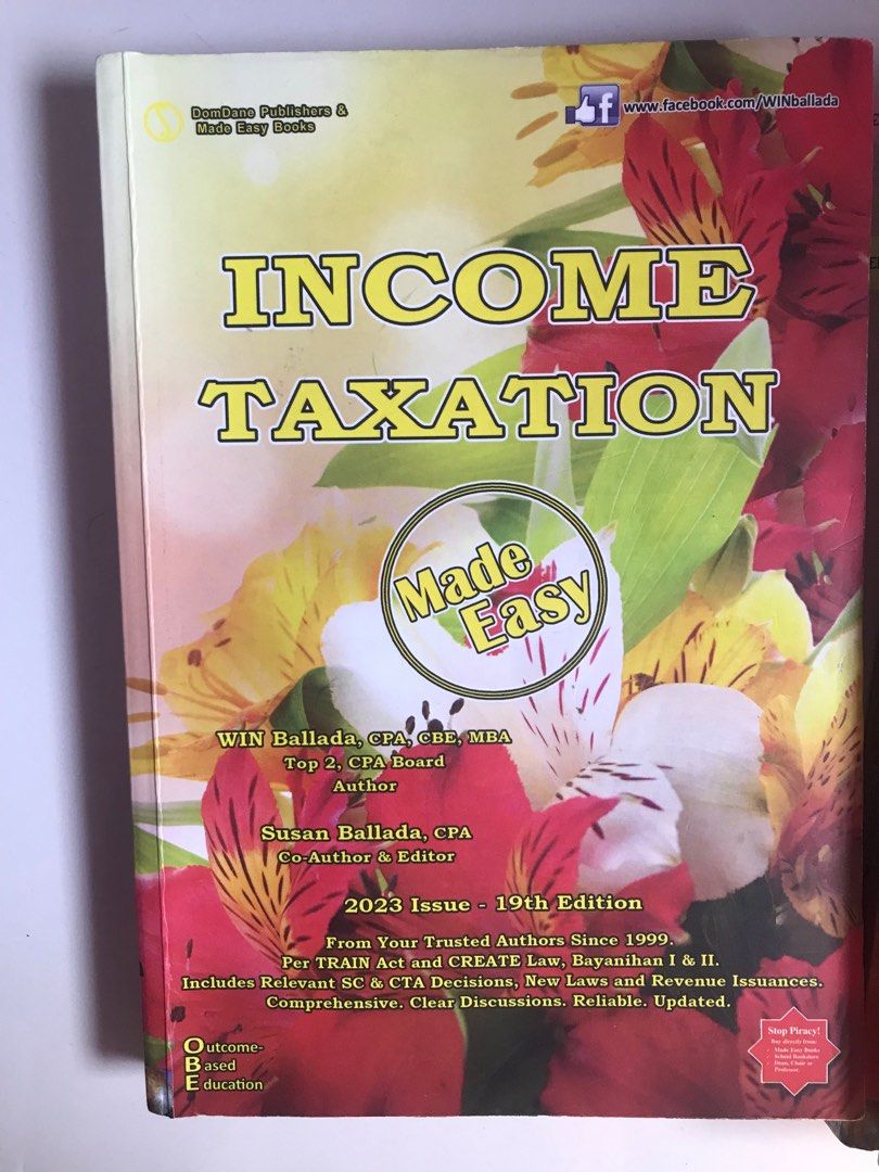Taxation by Win Ballada 2023 edition, Hobbies & Toys, Books