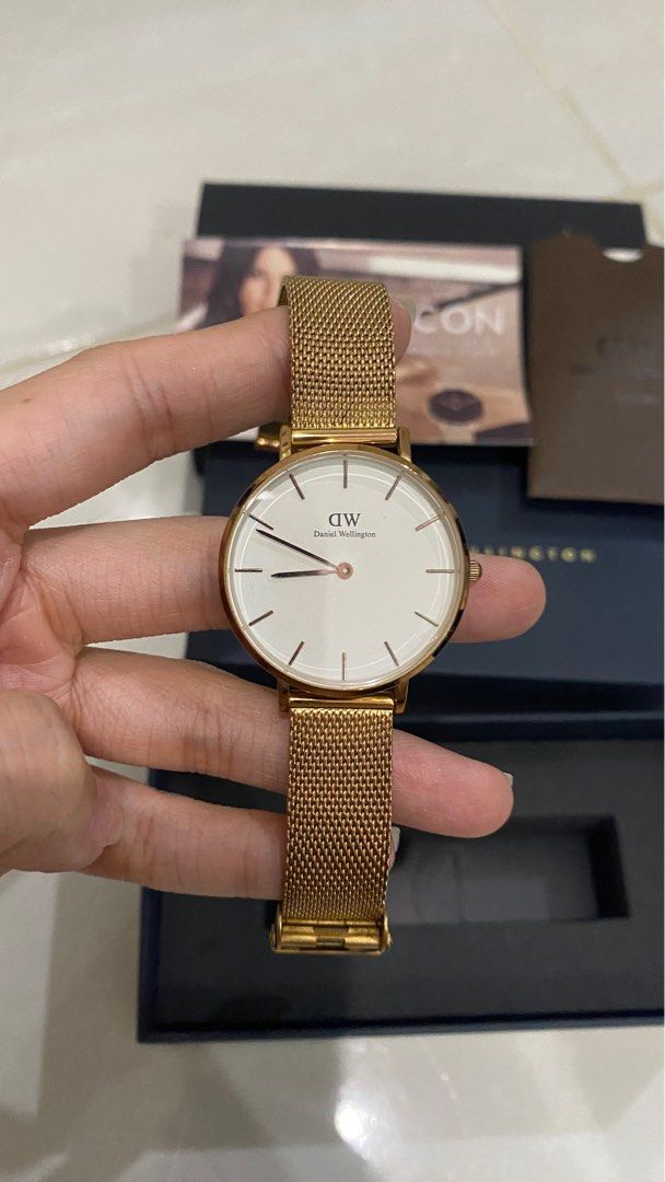 Jam DW Gold Fesyen Wanita Jam Tangan di Carousell