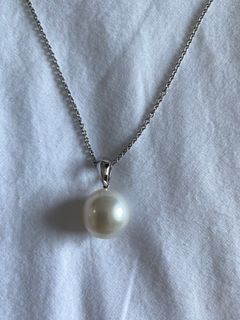 JEWELMER 13mm White South Sea Pearl Pendant - chain is not included