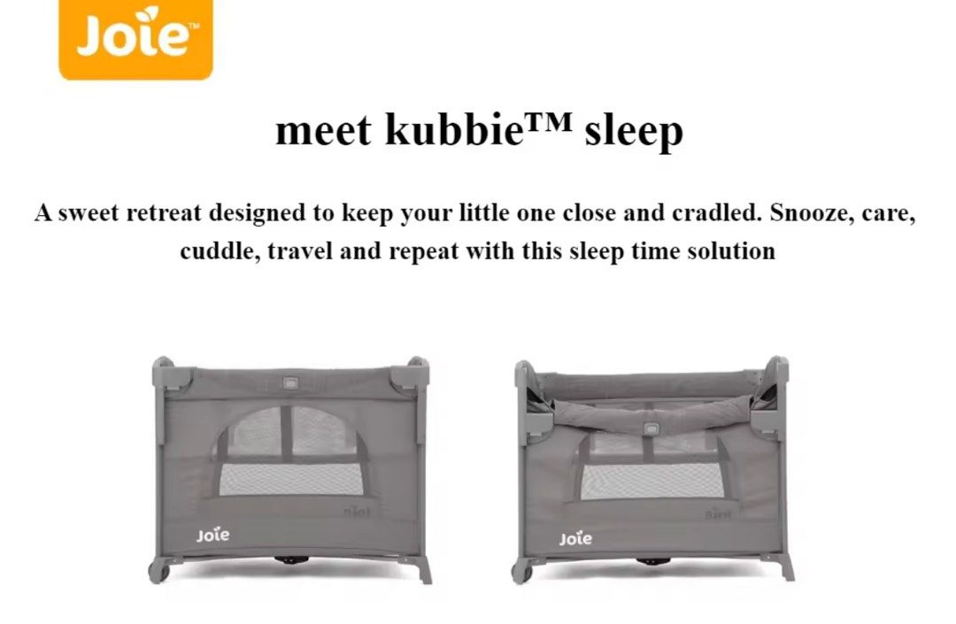 Joie Kubbie Cosleeper baby crib with mattress on Carousell