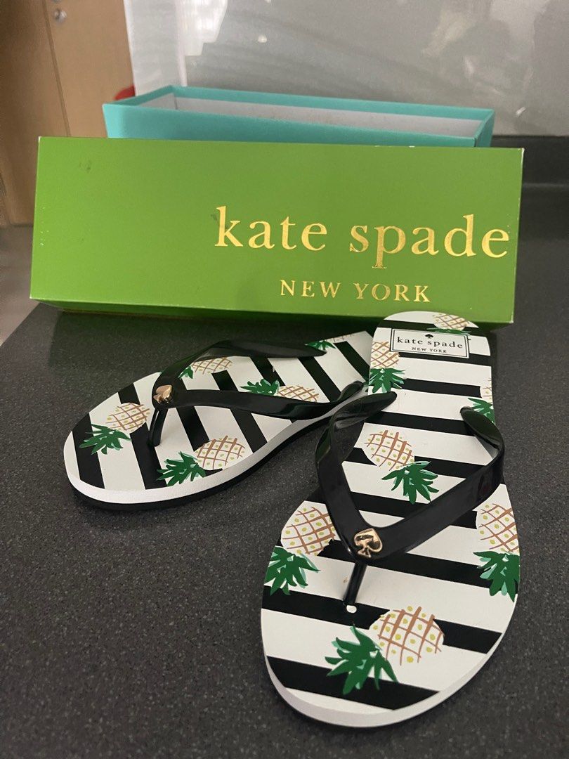 Kate spade pineapple flip flops online