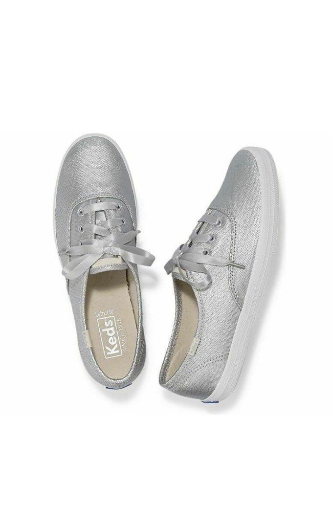 Keds Champion Matte Brushed Metallic Women s Sneakers Silver