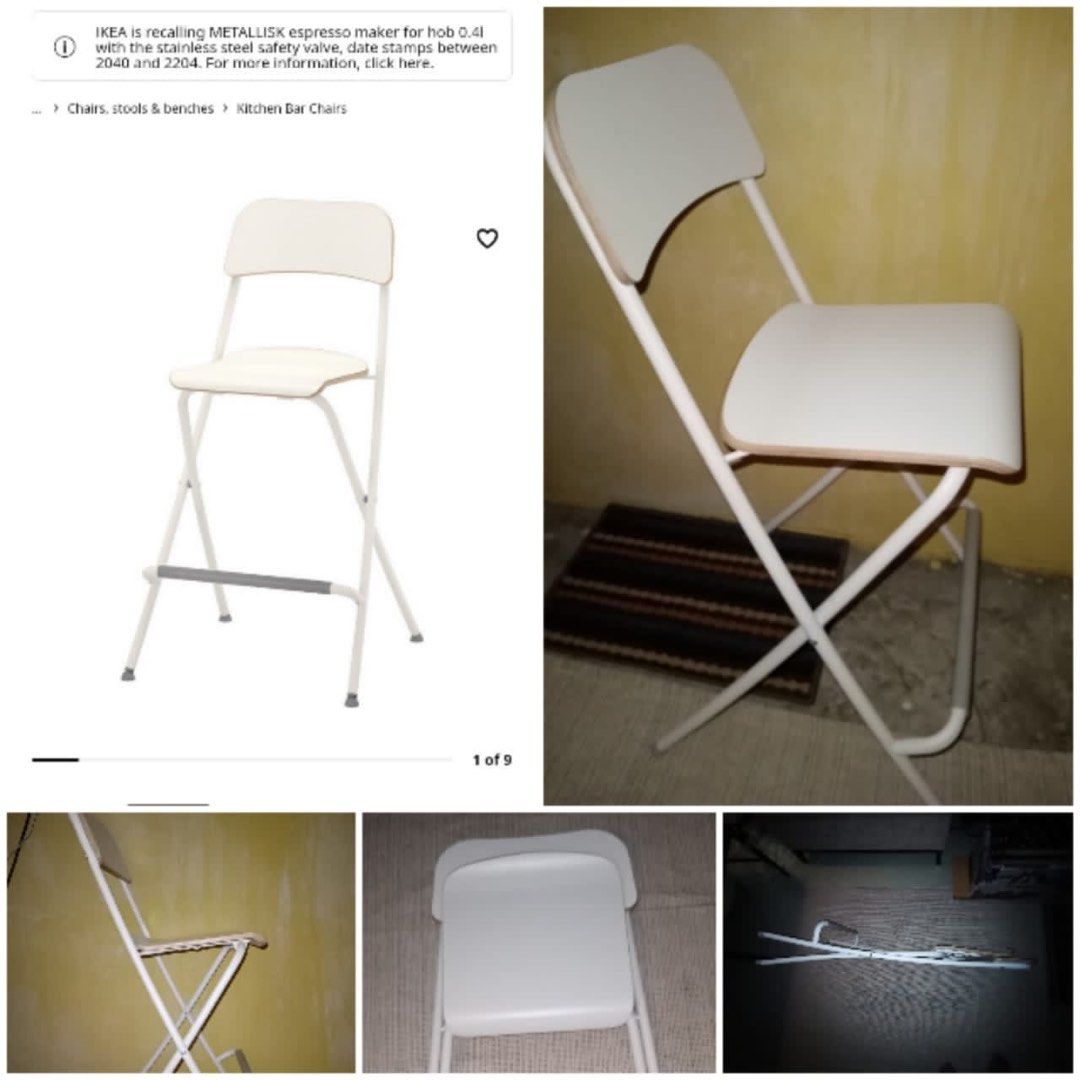 kerusi tinggi boleh lipat, Furniture & Home Living, Furniture, Chairs