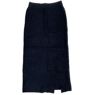 knitted black acubi maxi skirt