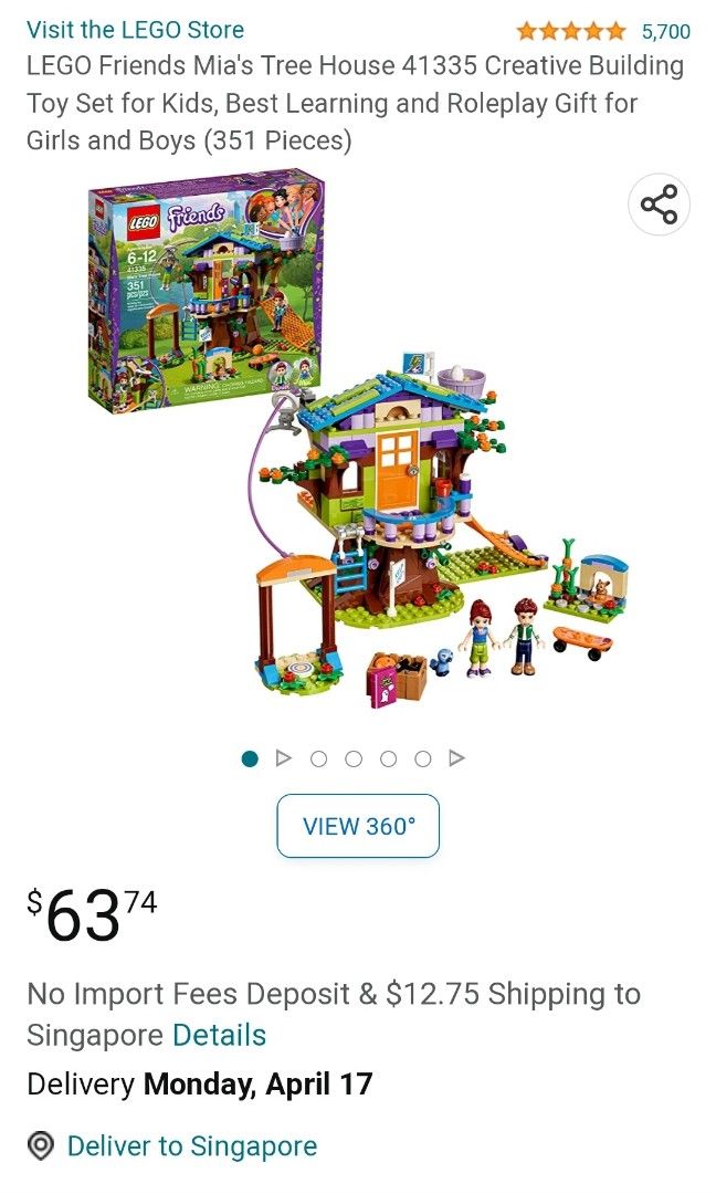 Lego mia's tree house instructions store