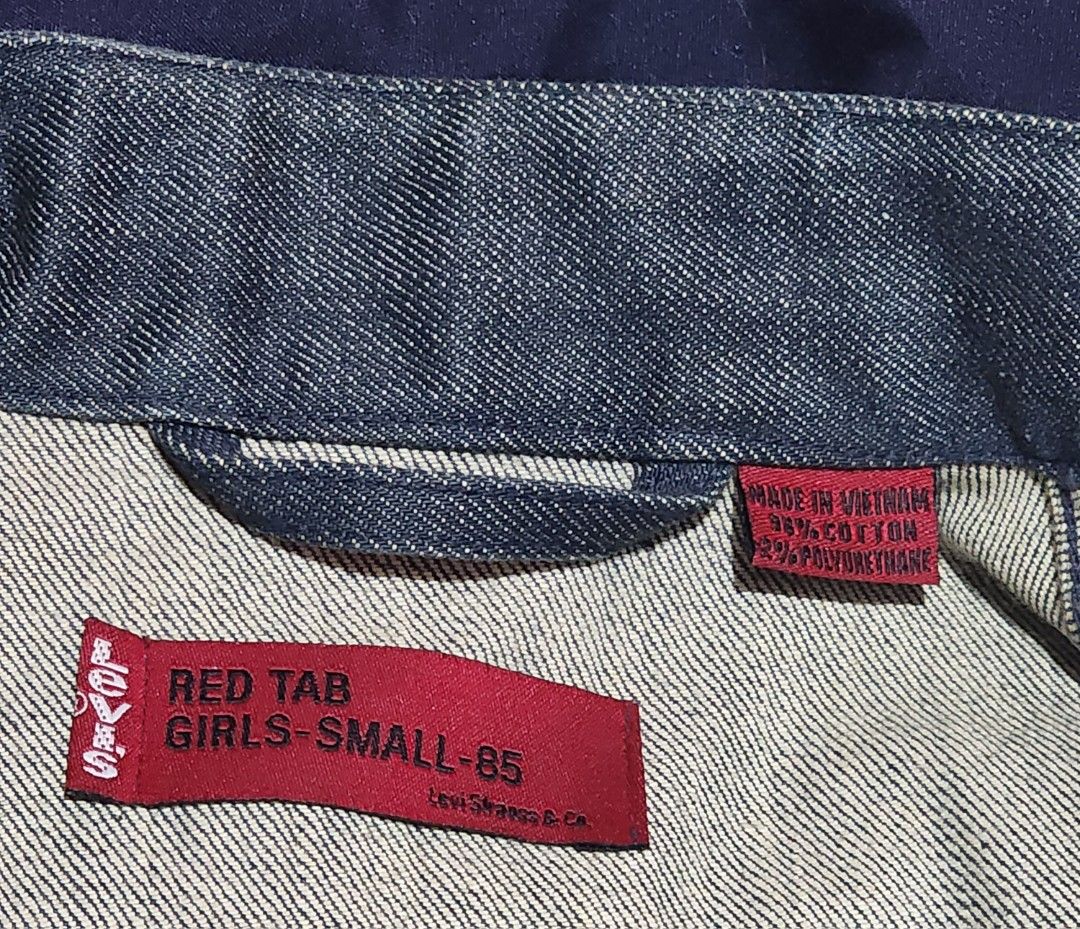 Levi's Ladies Easy Rider Denim Jacket RED TAB on Carousell
