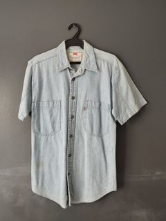 Levi's Vintage Short Sleeve Light Denim Shirt - Sz M