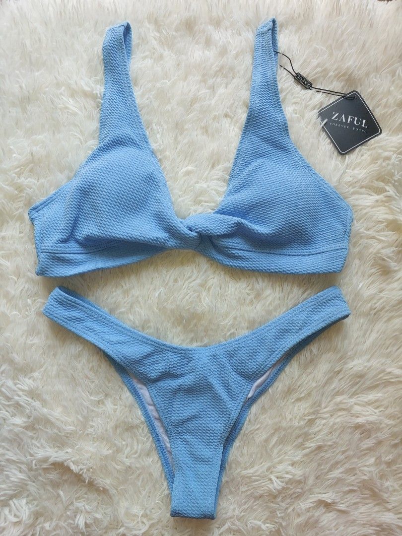 Zaful light blue bikini outlet